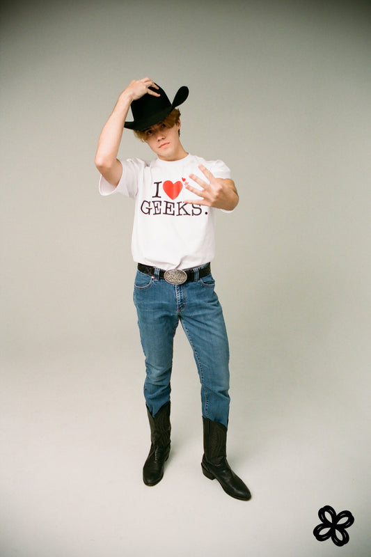 I LOVE GEEKS SHIRT-WHITE