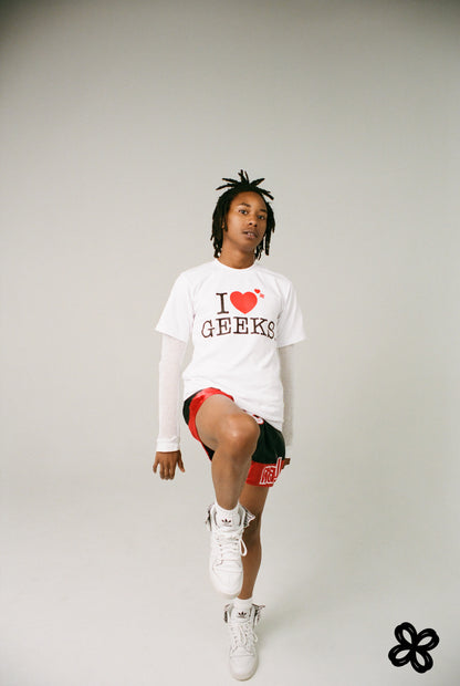 I LOVE GEEKS SHIRT-WHITE